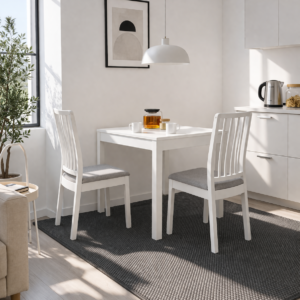 White Dining Room Beech Wood with 3 pieces