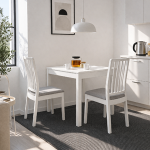 White Dining Room Beech Wood with 3 pieces