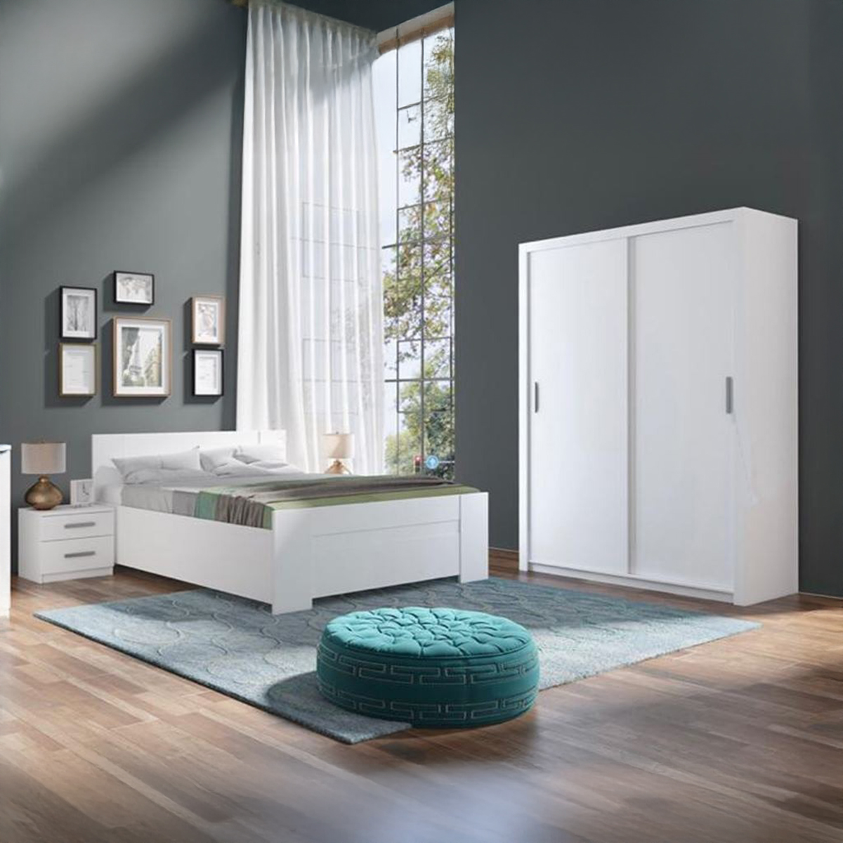 MDF Kids Bedroom 3 pieces - White