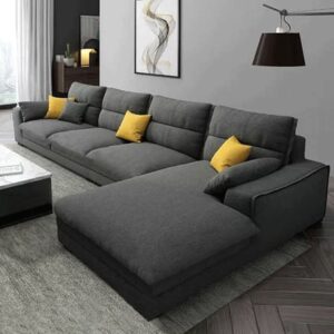 Beech wood corner sofa-Gray
