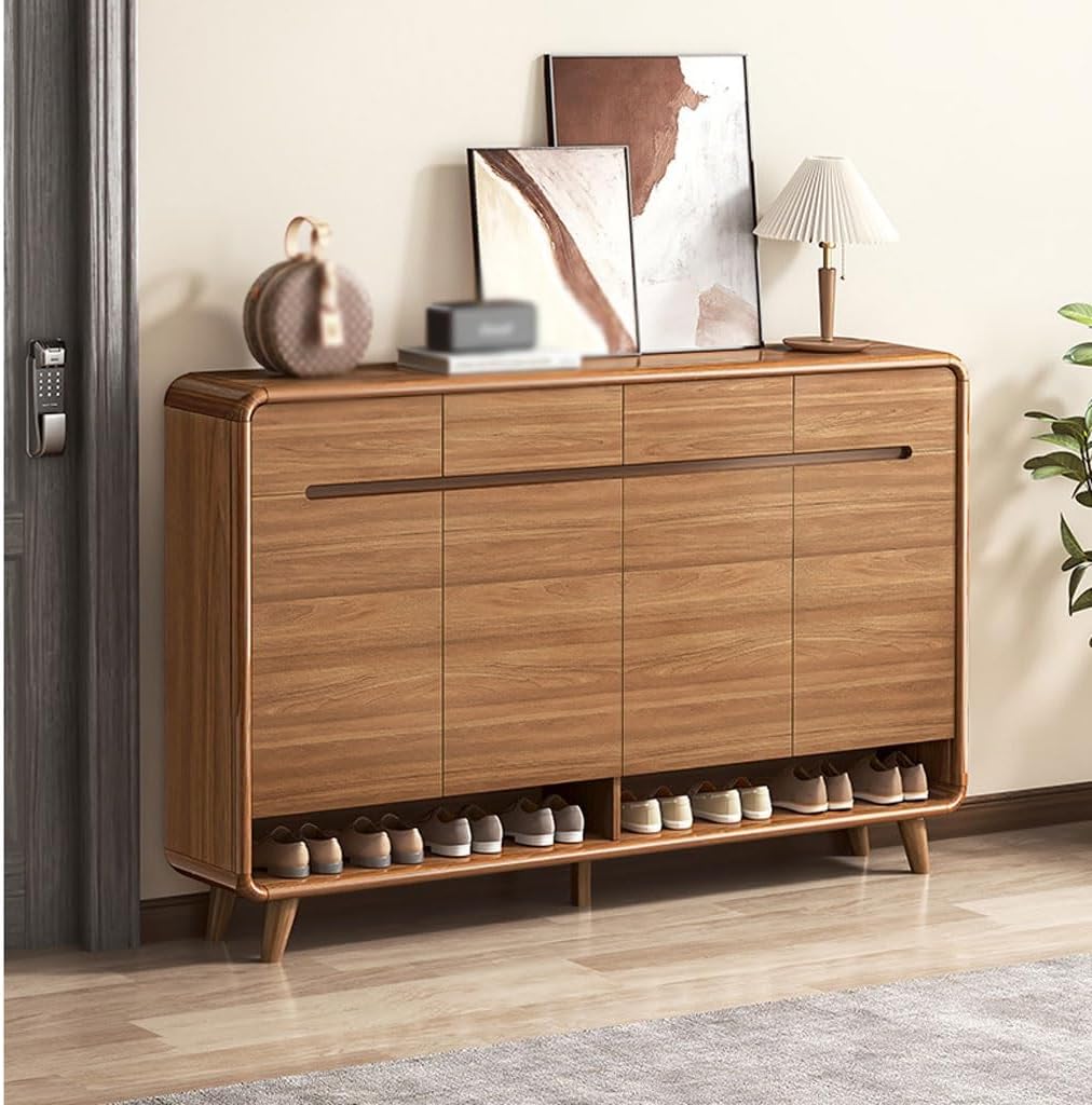 Modern Brown Shoe Rack Cabinet - Image 2