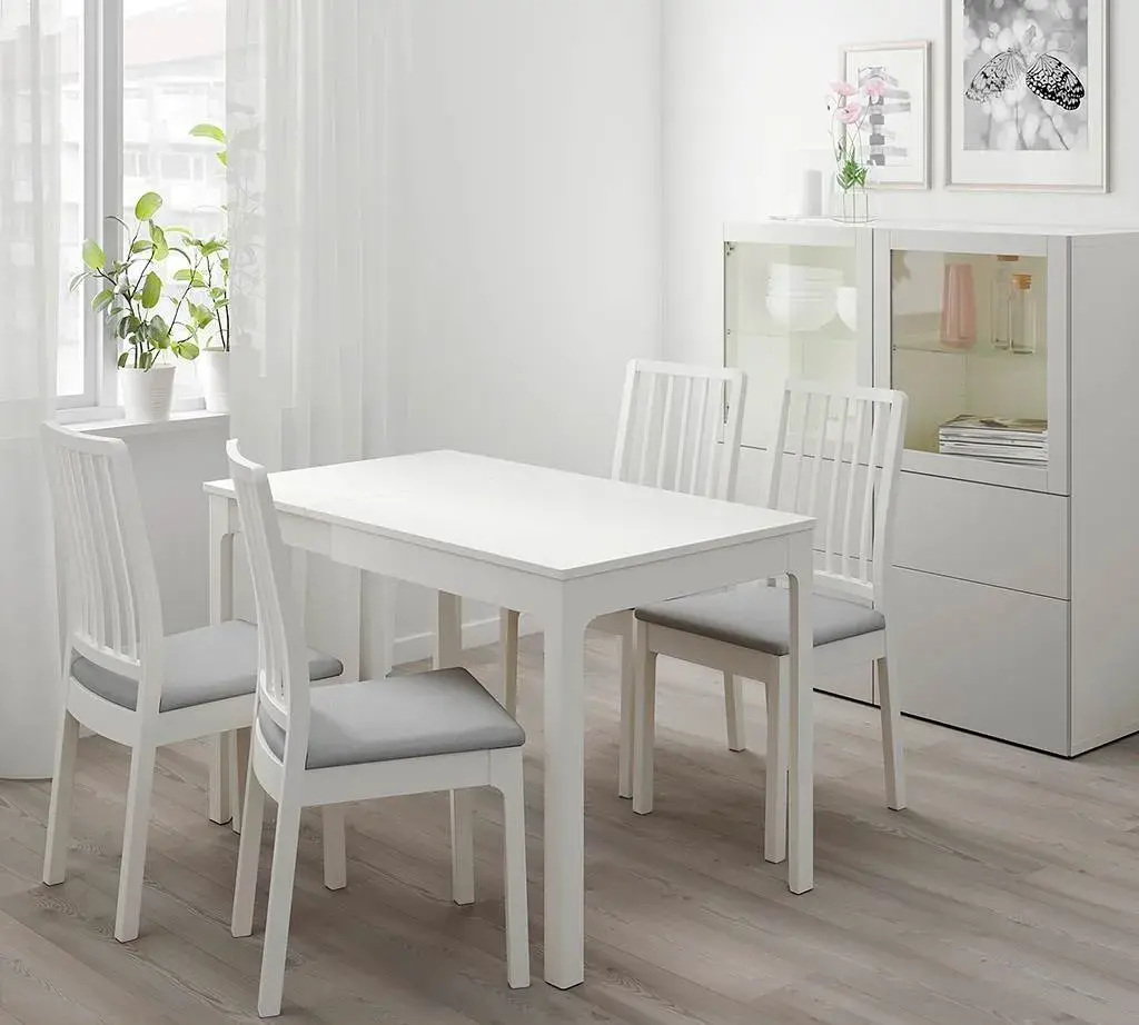 white dining room
