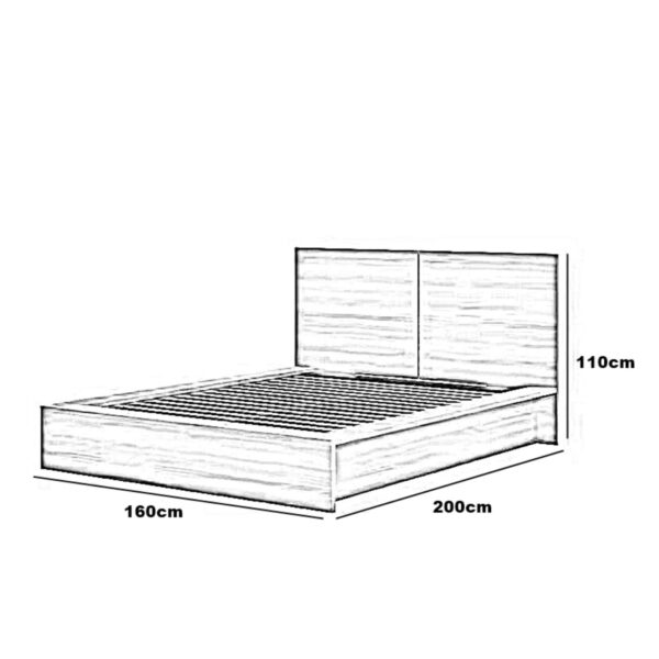 MDF Wood Bedroom Set 5 Pieces – Beige - Image 5