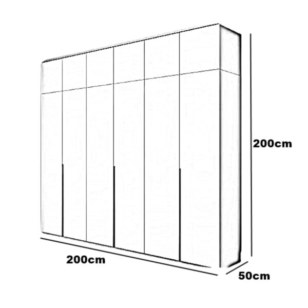 MDF Wood Bedroom Set 5 Pieces – Beige - Image 4