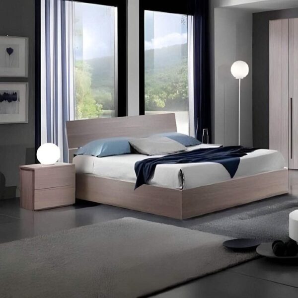 MDF Wood Bedroom Set 5 Pieces – Beige - Image 3