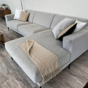 Beech wood corner sofa-Gray