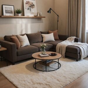 L-Shape Sofa – Brown