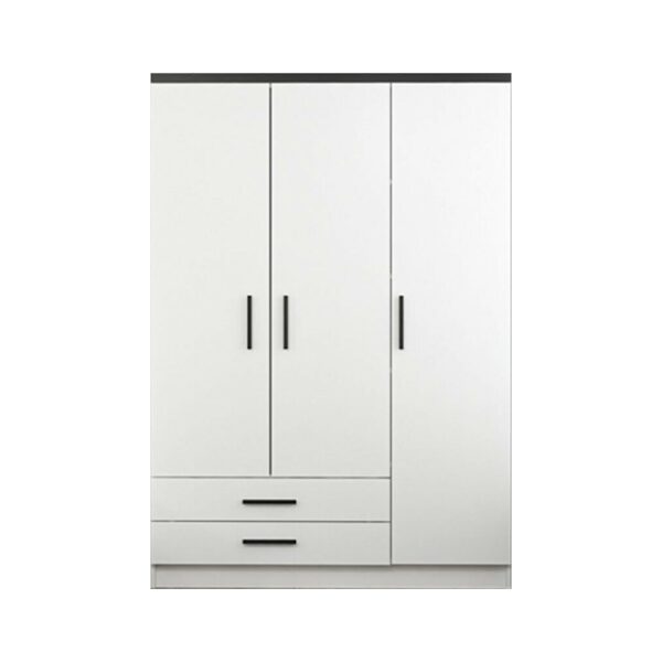 MDF Wood Kids Bedroom Set 3 Pieces - White - Image 6