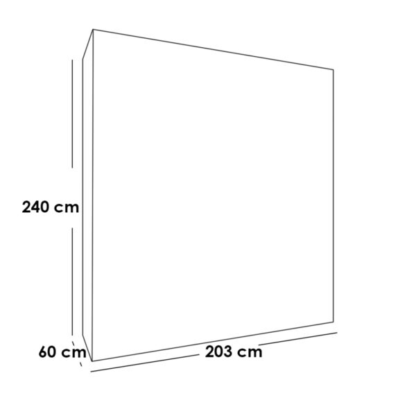 Chipboard Bedroom 5 Pieces - Black and Brown - Image 3