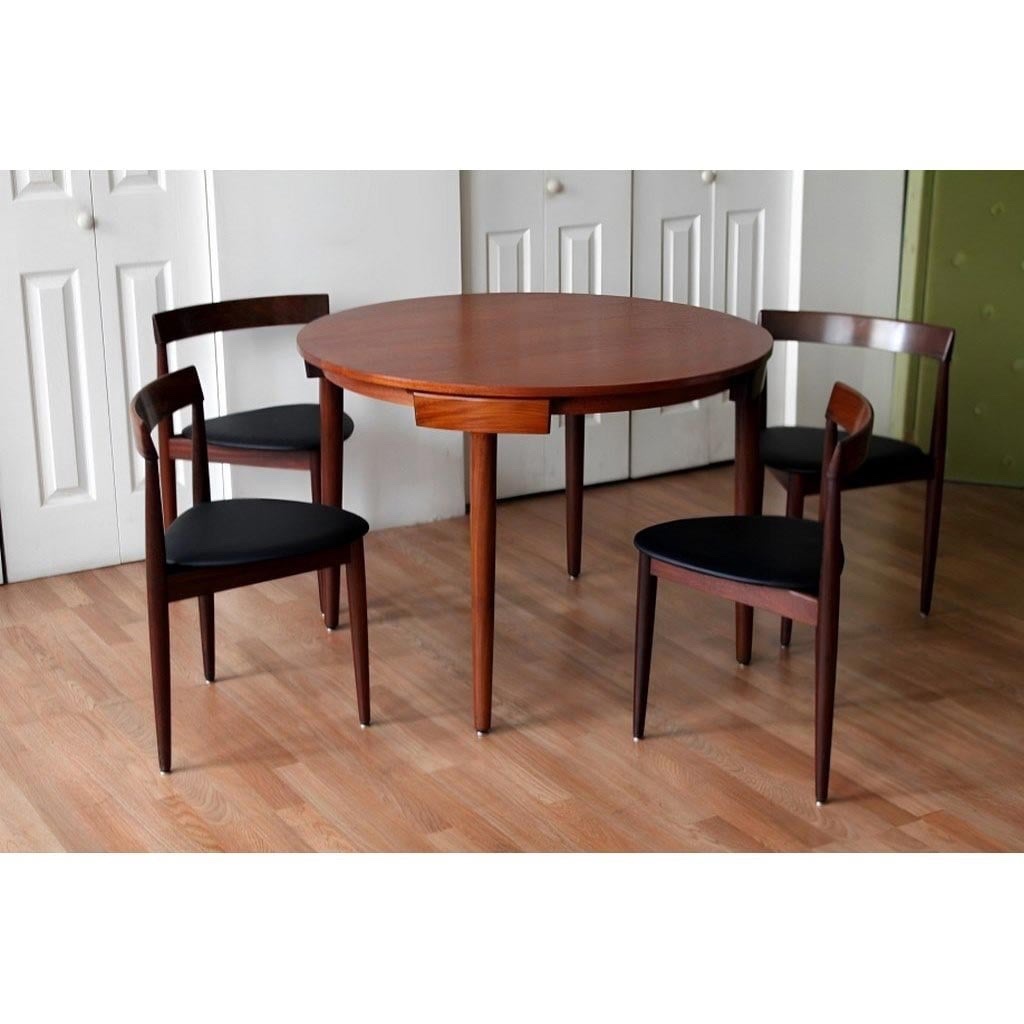 Brown and Black Dining Room Beech Wood with 5 pieces