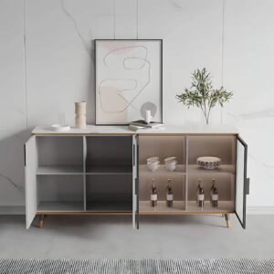 Counter Wood Buffet Beech legs - glass