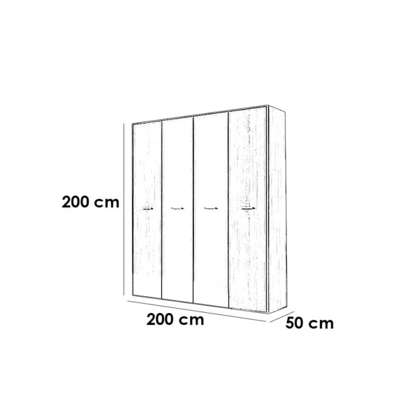 MDF Wood Bedroom Set 5 Pieces – Beige & White - Image 4