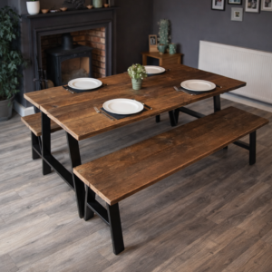 Dining Table With 2 Banquets