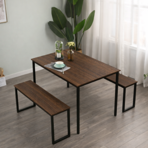 طاولة طعام مع 2 مأدبة