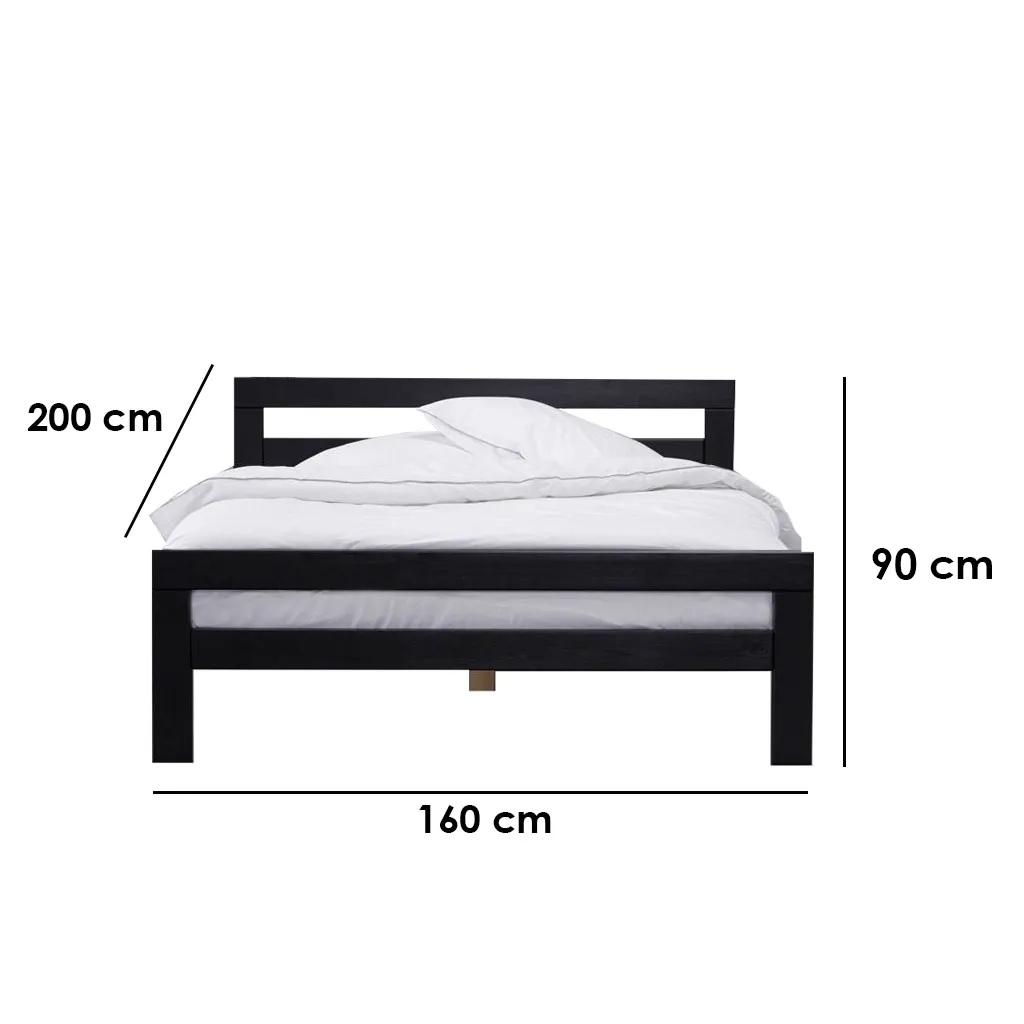 Steel Single Bed 160×200 cm - Black - Image 2