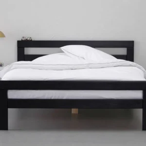 Steel Single Bed 160×200 cm - Black