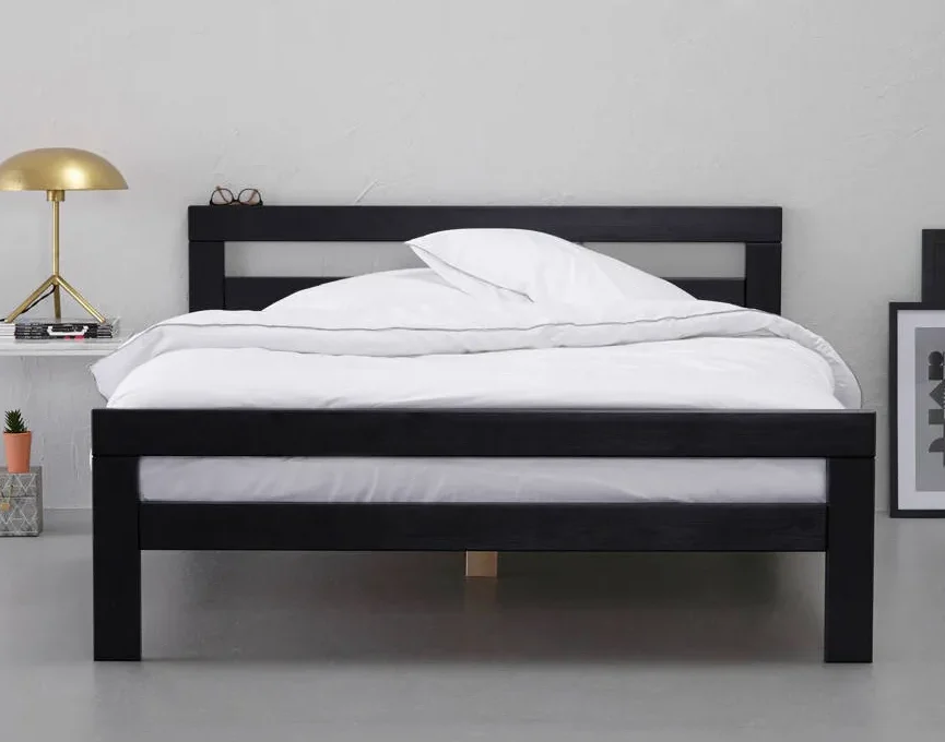 Steel Single Bed 160×200 cm - Black