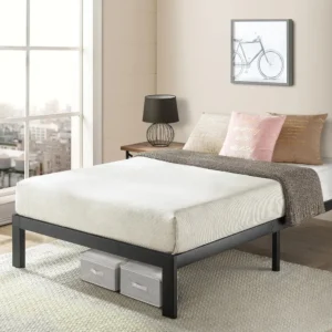 Steel Single Bed 120×200 cm - Black