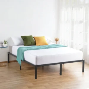 Steel Single Bed 160×200 cm - Black