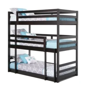 Triple Floor Bed - Black 200 × 210 cm