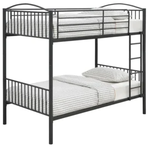 Steel Bunk Bed, 120 x 200 cm - Black