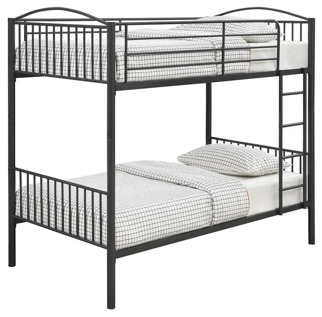 Steel Bunk Bed, 120 x 200 cm - Black
