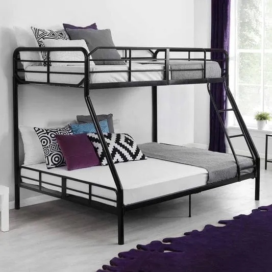 Steel Bunk Bed - Black