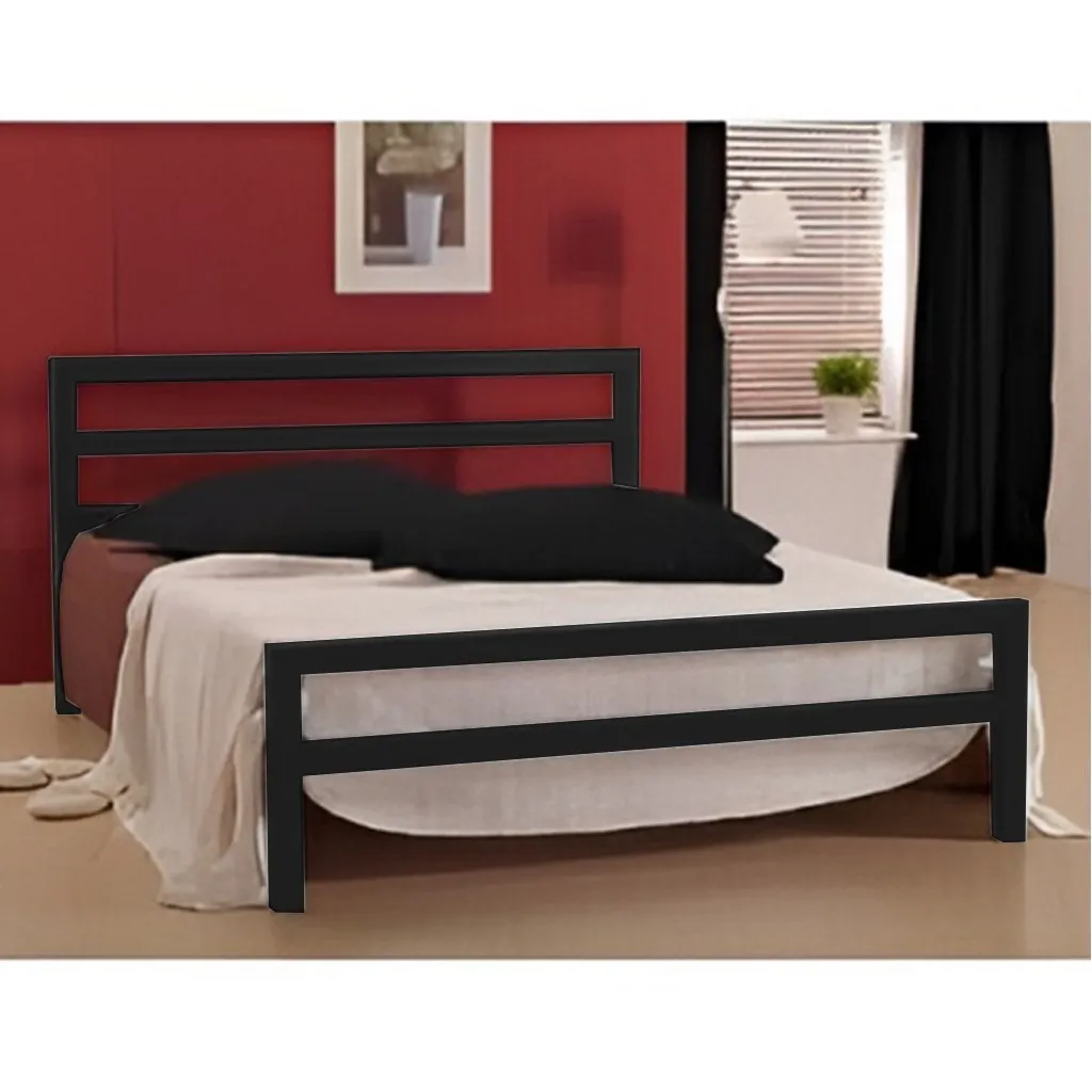 Steel Single Bed 150×200 cm - White - Image 2