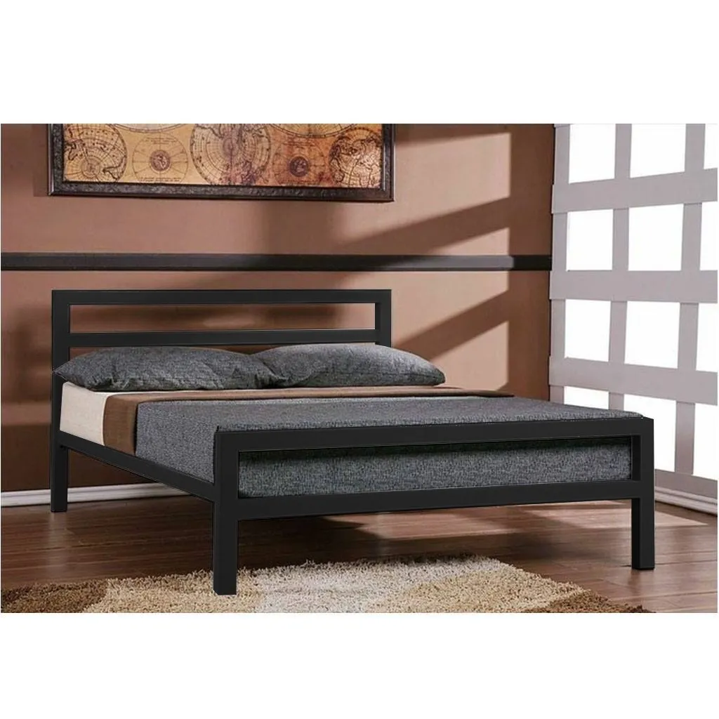 Steel Single Bed 120×200 cm - White - Image 2