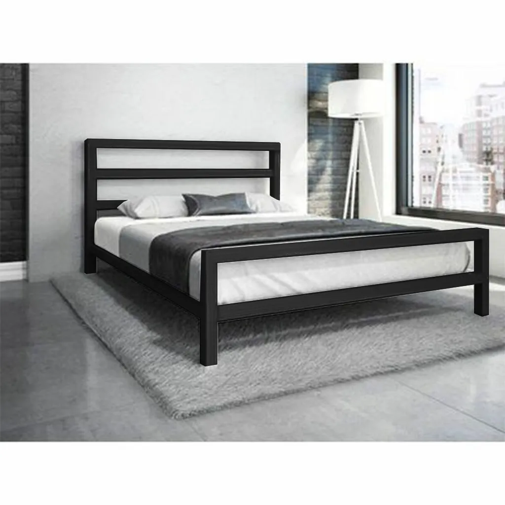Steel Single Bed 160×200 cm - White - Image 2