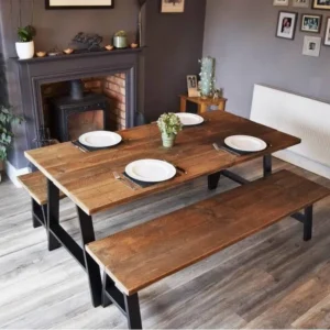 Dining Table With 2 Banquets