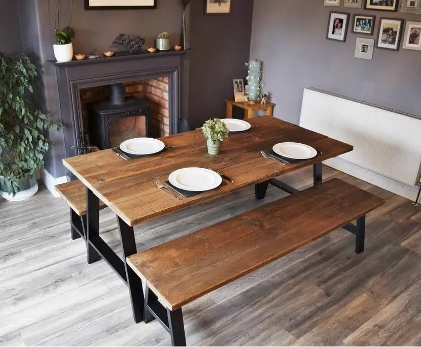 Dining Table With 2 Banquets