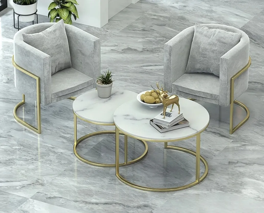 Outdoor set 4 pieces - Gray and Gold