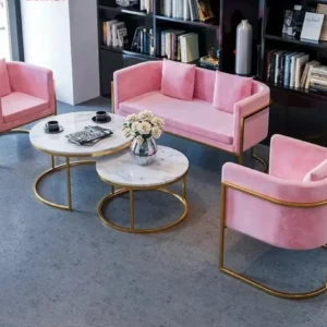 Outdoor Sofa and Table and Chair Sets Modern Luxury Pink