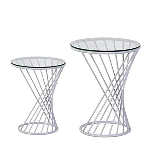 Center Table Set – 2 Pieces With Glass surface - Image 2