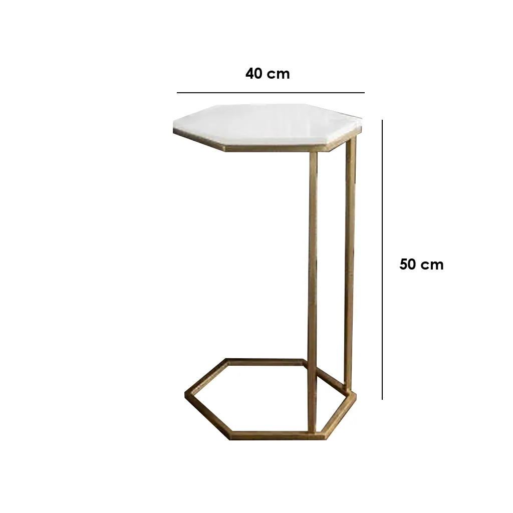 Side Table 40x50 cm Gold - Image 2