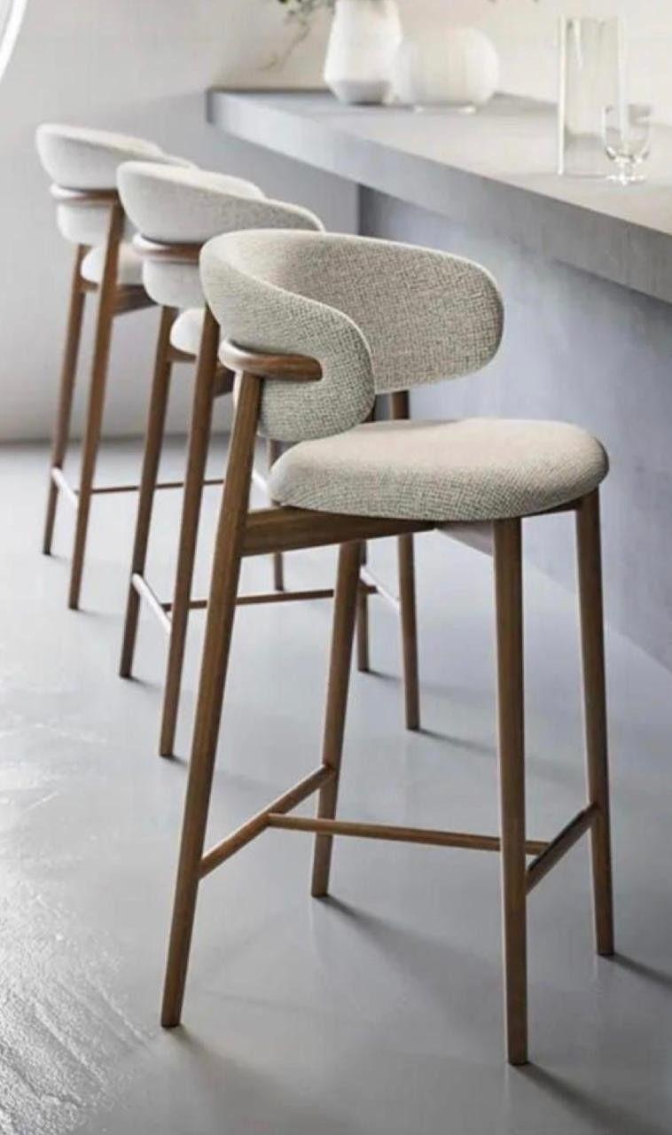 chair beech wood-Brown and off White