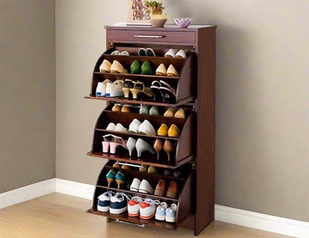 Shoe Rack Wood - Brown