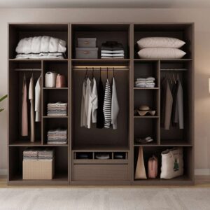 Wardrobe 200x50x200cm - Brown