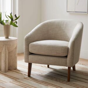 Modern Beech wood - Linen or velvet fabric-CHLVR-0003
