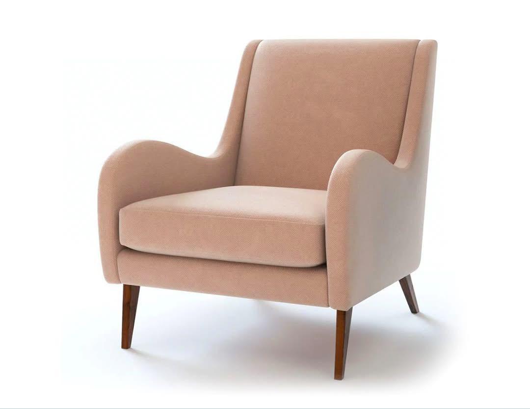 Modern Beech wood - Linen or velvet fabric-CHLVR-0011