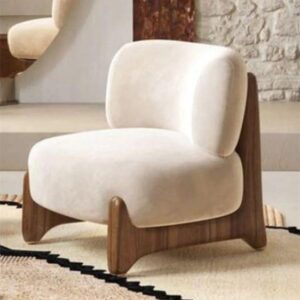 Modern Beech wood - Linen or velvet fabric-CHLVR-0017