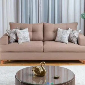 Beech Wood and linen fabric Sofa – Beige